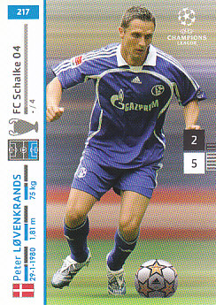 Peter Lovenkrands Schalke 04 2007/08 Panini Champions League #217